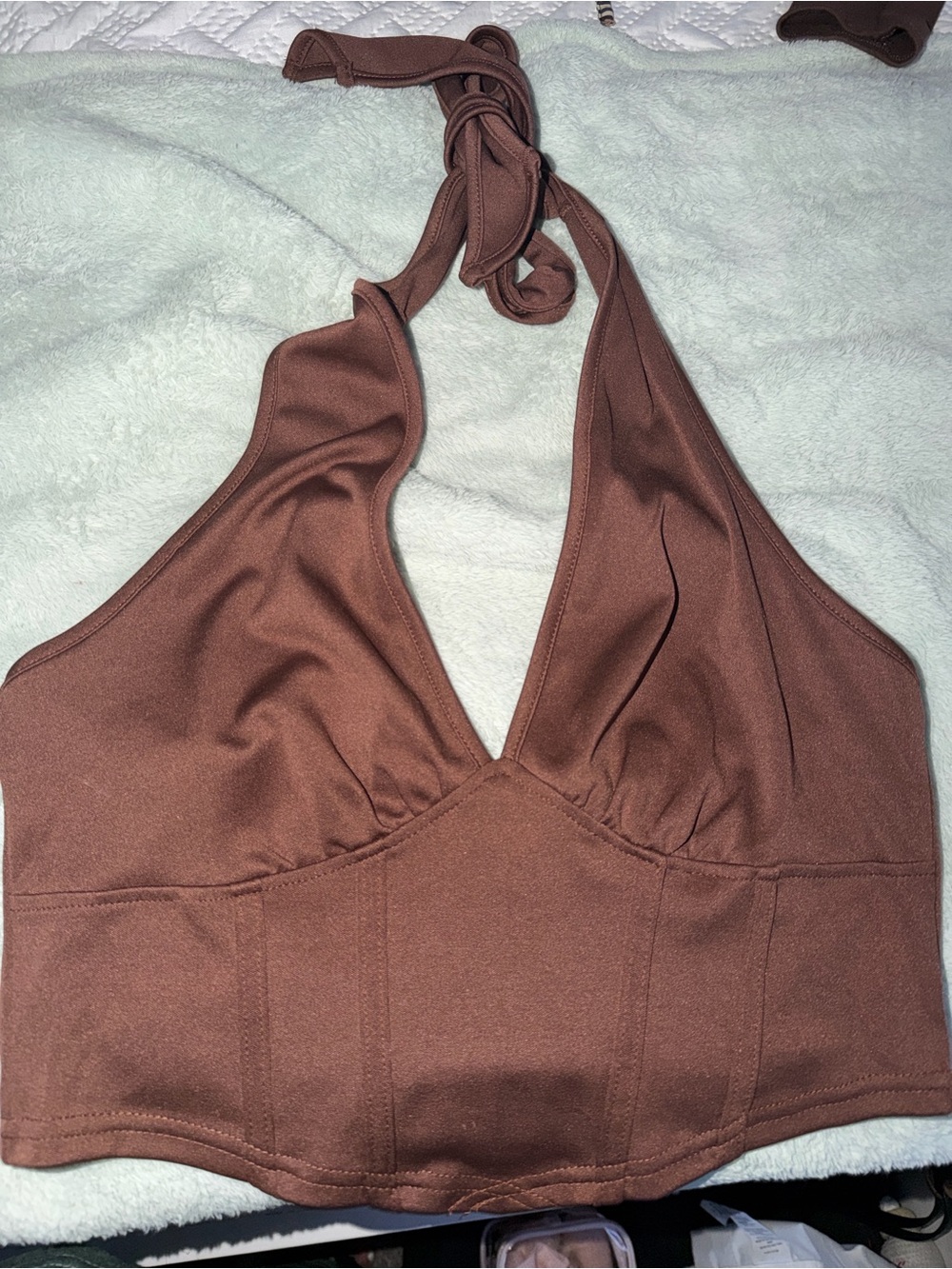 Brown crop top